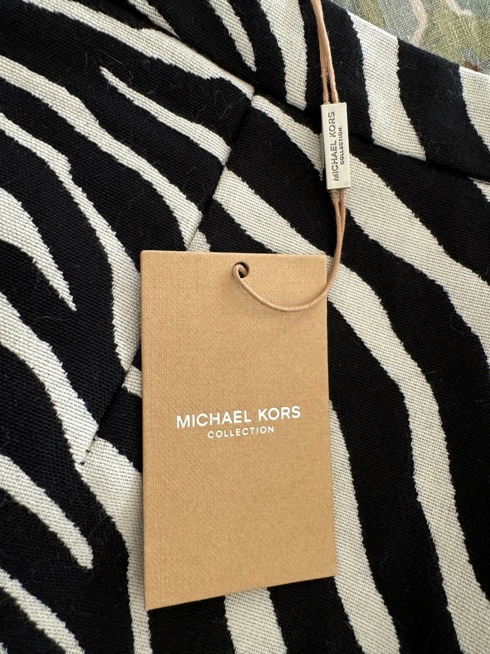Michael Kors Black and White Zebra-Print skirt